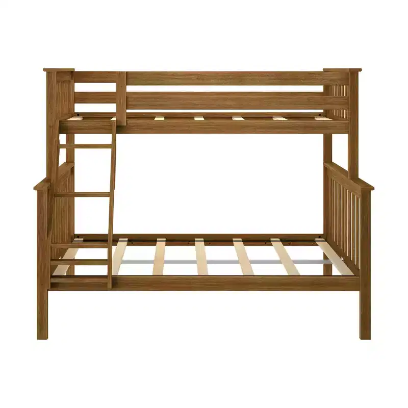 Solid Wood Twin over Full Bunk Bed, No Box Spring Needed, Low VOC, 400 lb Capacity