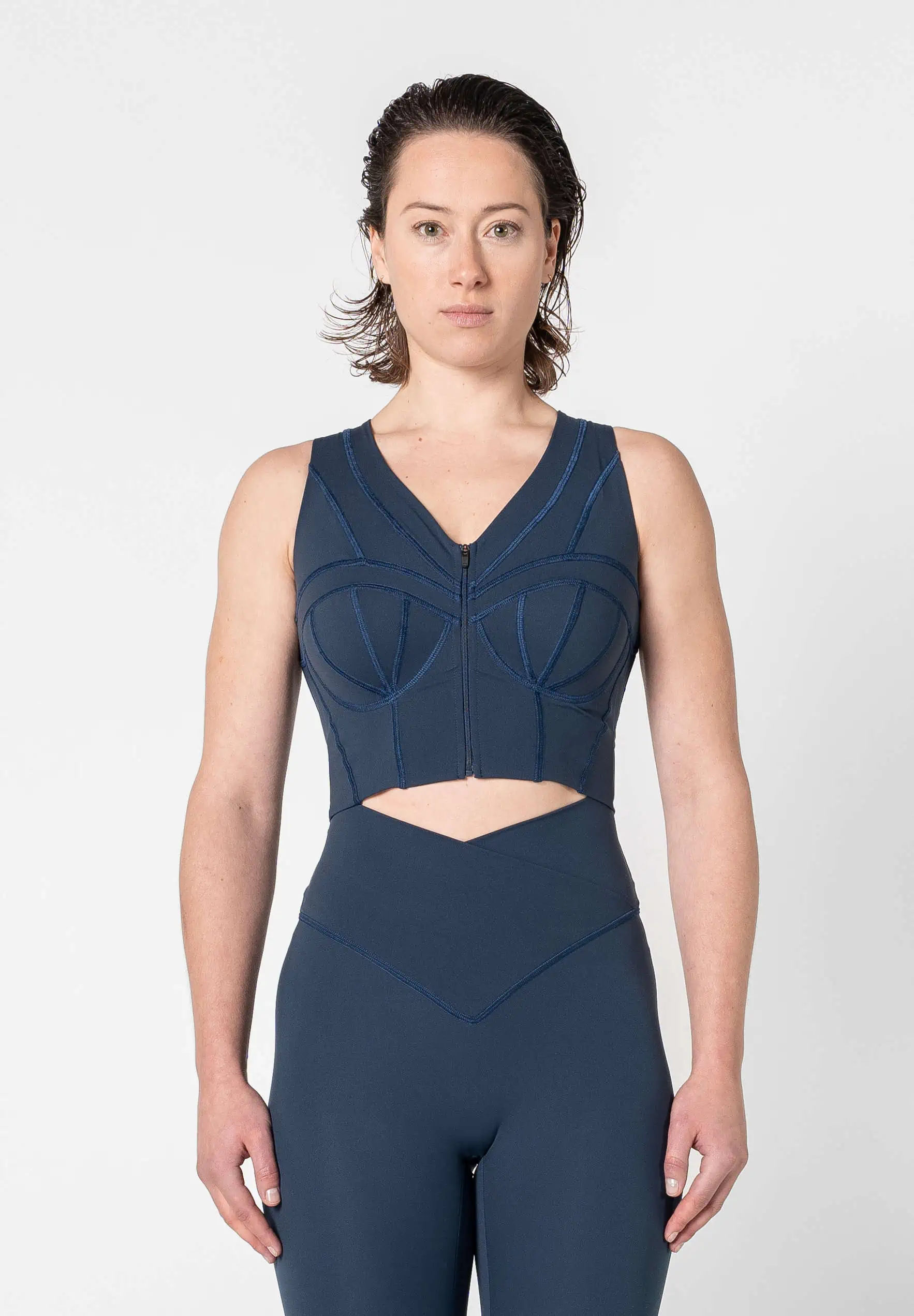 Corset Bustier Sports Bra High Impact