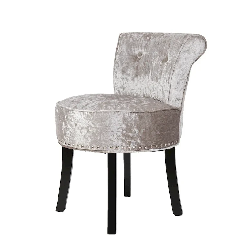 27.5 Tall Solid Wood Vanity Stool Chair - 27.5 H X 19 W X 11.8 D