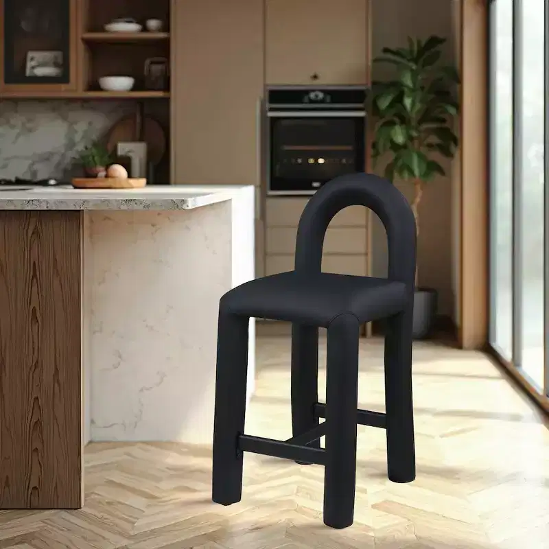 Vegan Leather Counter Height Stool