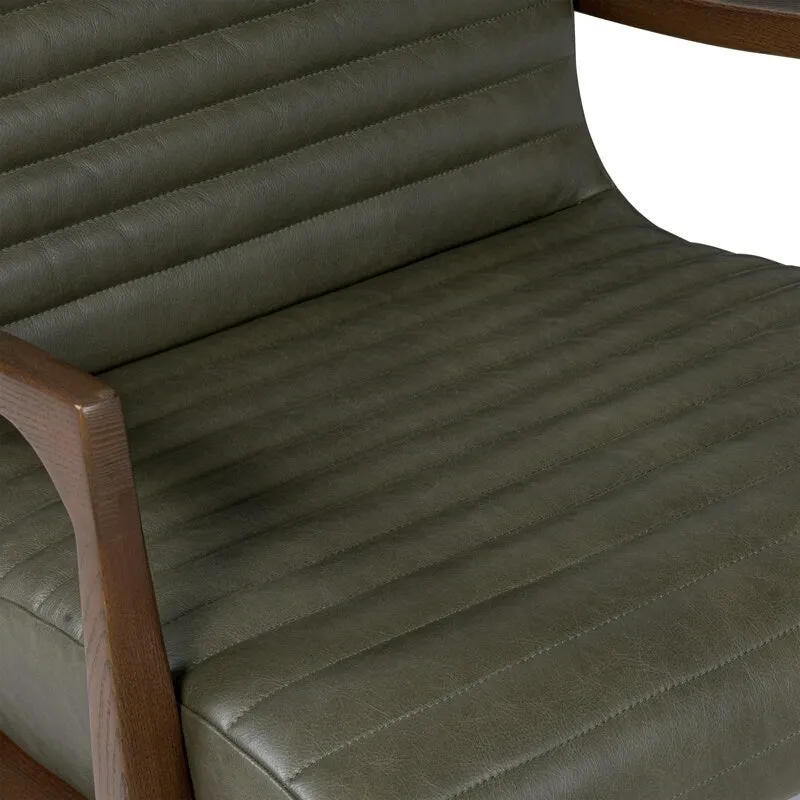 Poly & Bark Rowan Lounge Chair - Full Grain Genuine Italian Leather