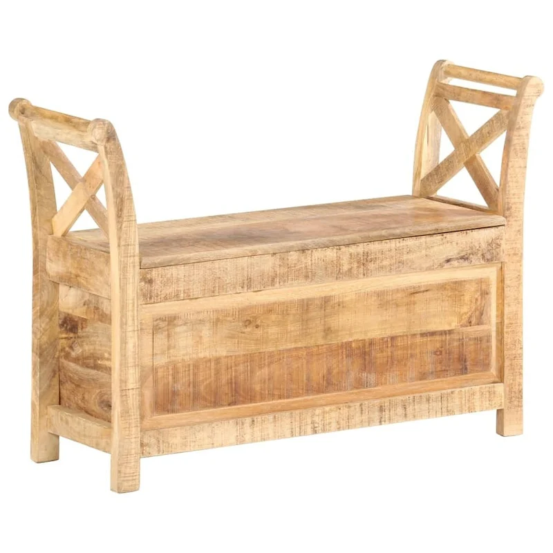 vidaXL Hall Bench 40.6x13x28.3 Solid Mango Wood
