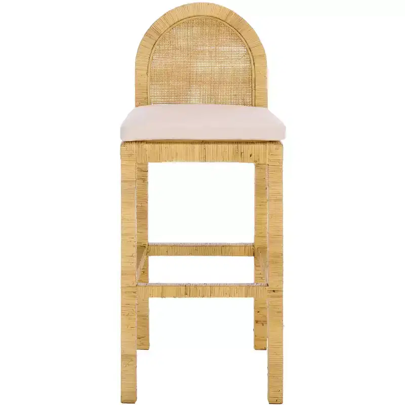 Cane Round Back Bar Stool