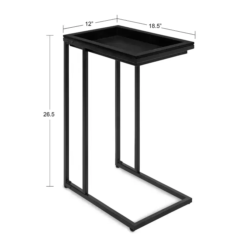 Kate and Laurel Lockridge Wood and Metal C-Table