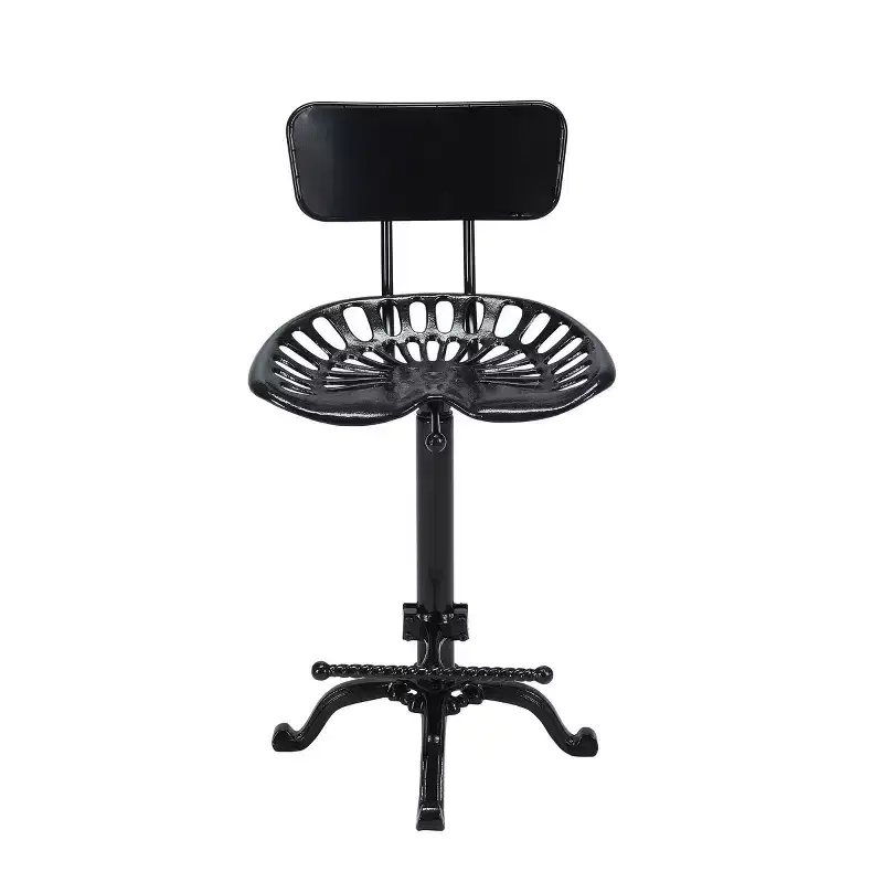 Adjustable Tractor Seat Counter Height Barstool with Back