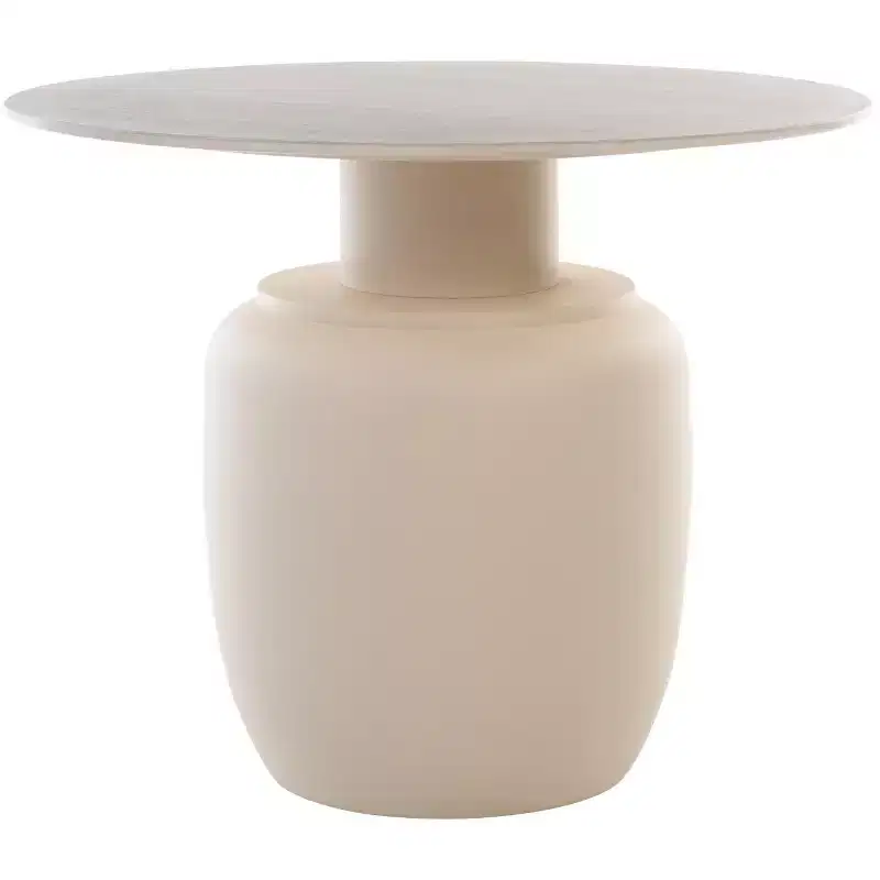 Kielh Tall Ceramic Side Table - ACC2902A - Beige Ceramic/Beige - Safavieh