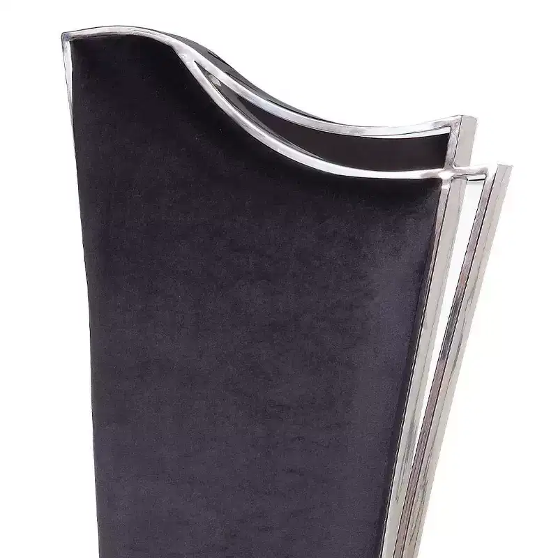 Acme Furniture Cyrene Dining Chairs Black Fabric/Stainless Steel