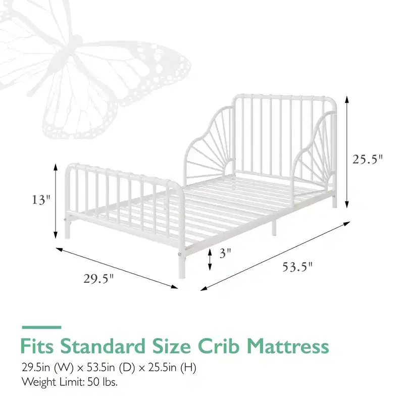 Little Seeds Quinn Metal Toddler Bed