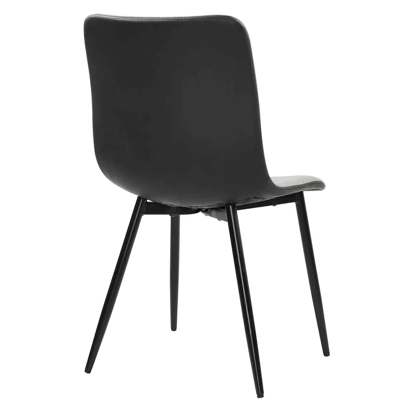 Mid-Century Modern Fabric Dining Chair with Metal Legs, Set of 4 - Gray