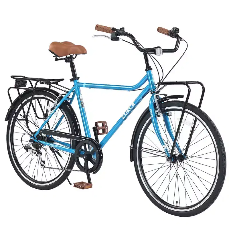 Whisen 26 Vintage Style Bike, Retro Commute Bike with 7 Speed, Steel Frame, double brakes