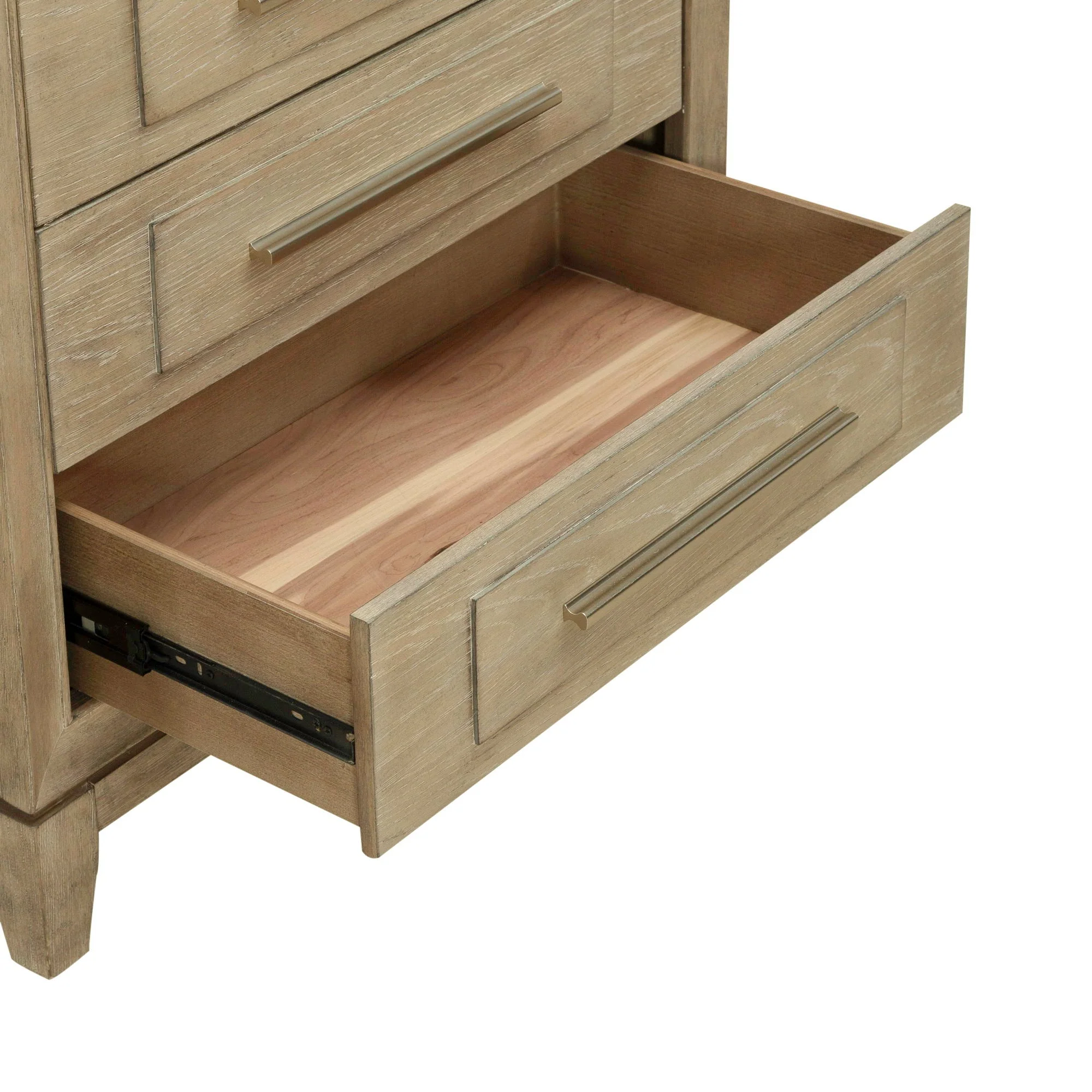 3 Drawer Nightstand With Charging Station - Sandstone — Through a masterful interplay of contrast and texture