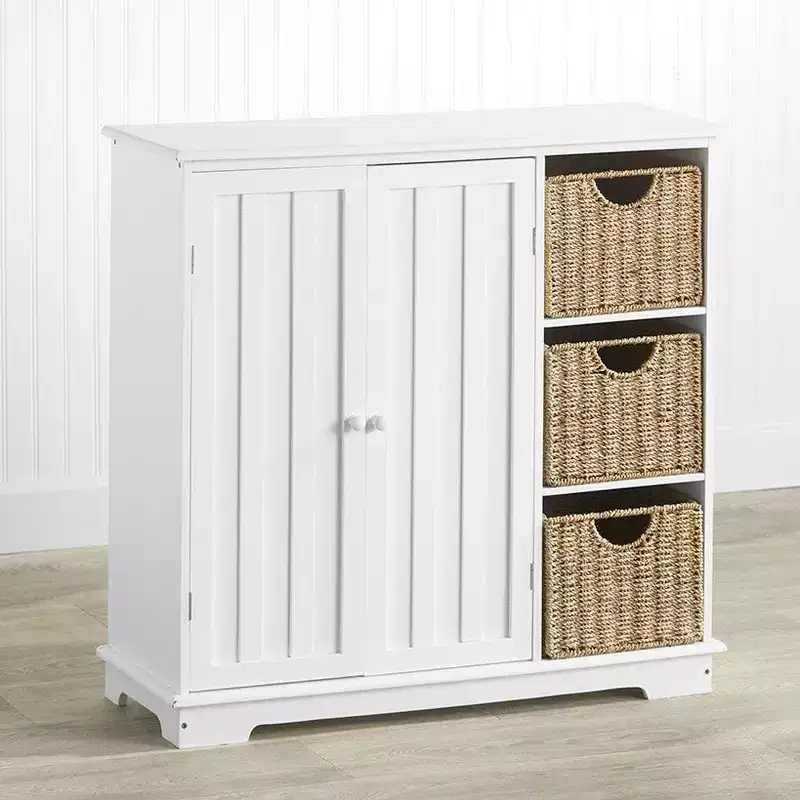 The Lakeside Collection Beadboard Buffet Cabinet - Sideboard with Storage