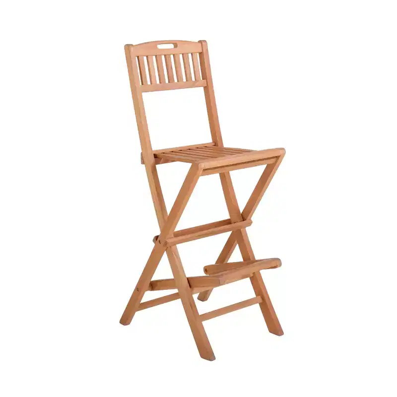 Natural Indoor/Outdoor Folding Bar Stool - Beige