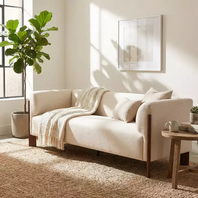 Christopher Knight Home Patcharee Modern 80 3-Seater Wooden Upholstered Sofa