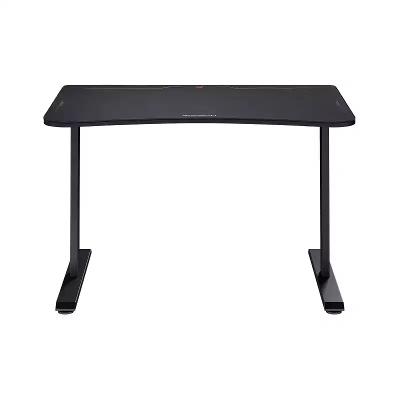 1048 Gaming Desk Black: Sturdy Metal Frame, MDF Surface, No Storage, Adult Assembly Required