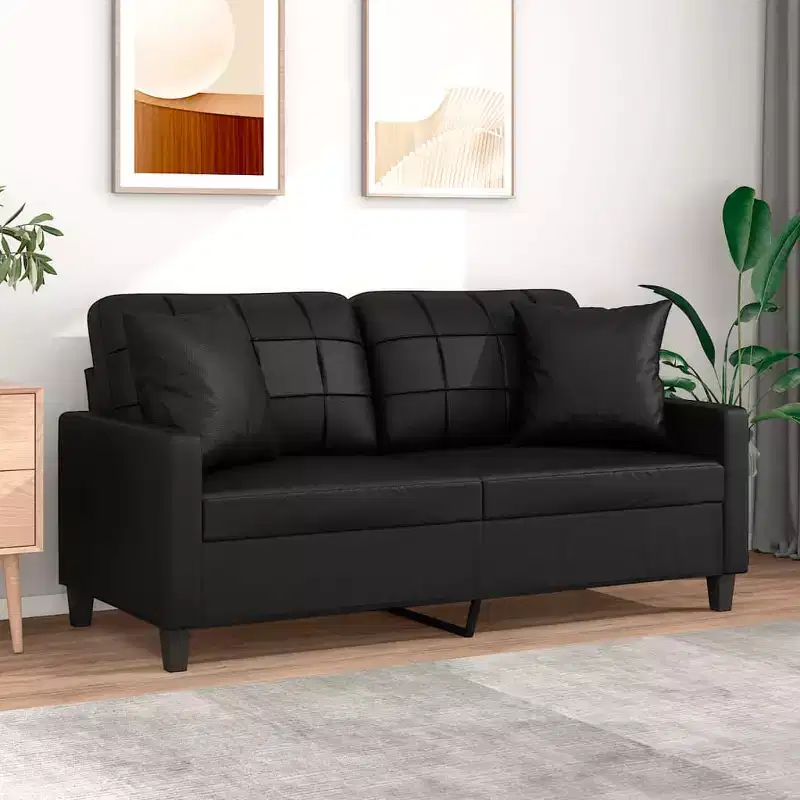 2-Seat Faux Leather Sofa