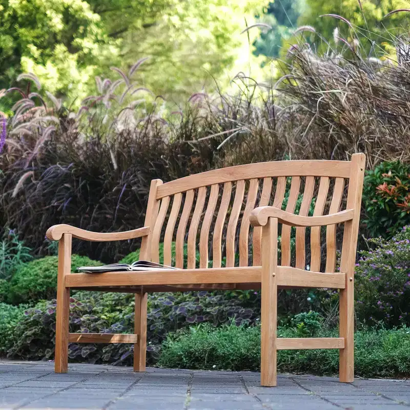 Sonoma Lane Gresham Teak Outdoor Garden Bench - Weather-Resistant, 500 lb Capacity