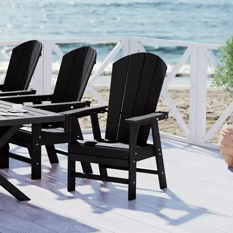 WestinTrends Outdoor Patio Adirondack Dining Chair Weather Resistant