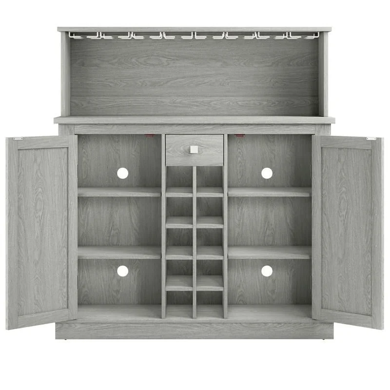 47 in. Farm Style Wood Buffet Bar Cabinet