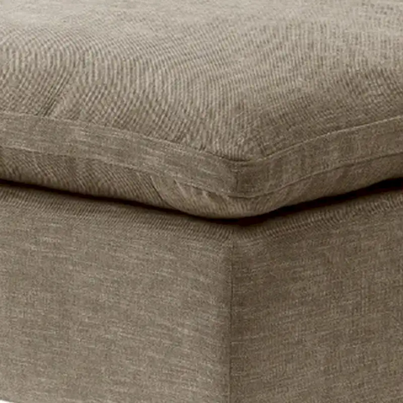 Scott 37 Inch Square Ottoman, Removable Pillow Top Cushion, Beige
