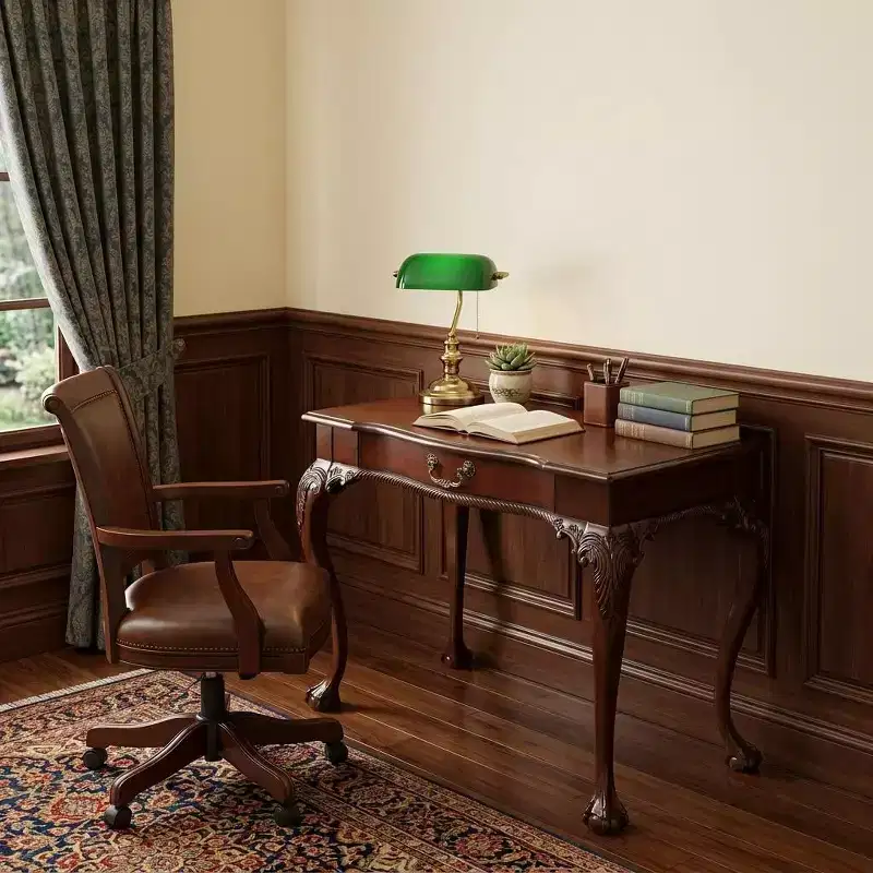 HomeRoots 35 Dark Brown Writing Desk