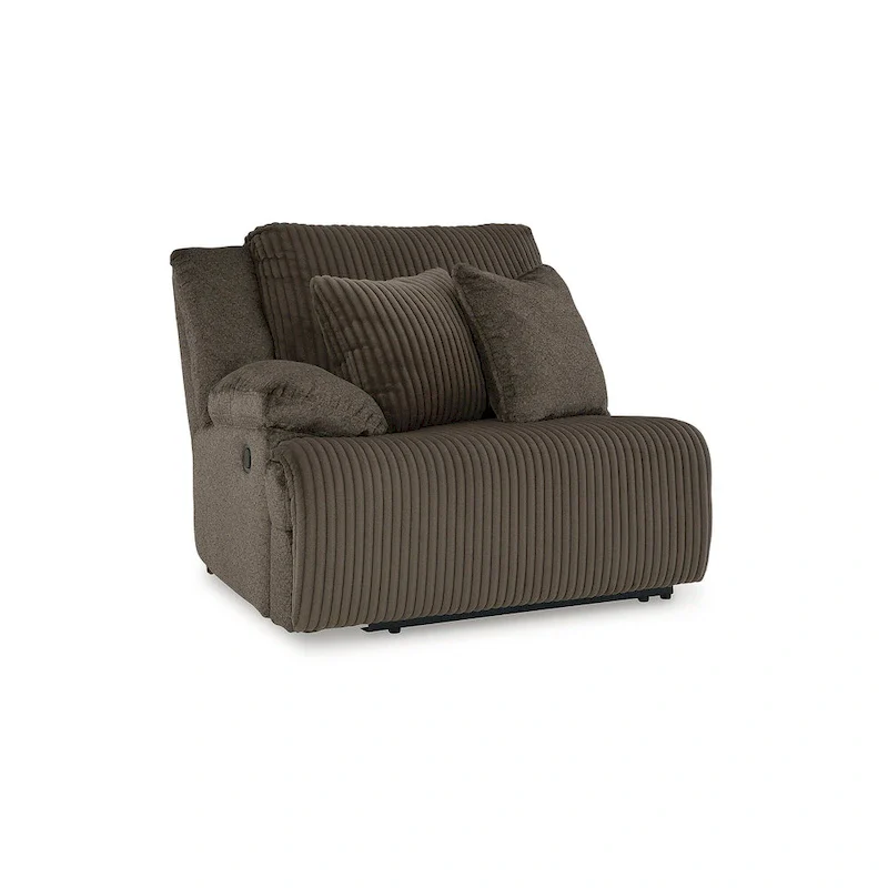 Top Tier Brown 6-Piece Reclining Sectional with Chaise - 147W x 134D x 41H
