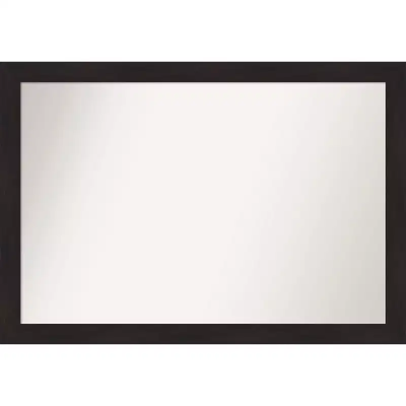 Espresso Brown Rectangular Framed Wall Mirror, Single, 40