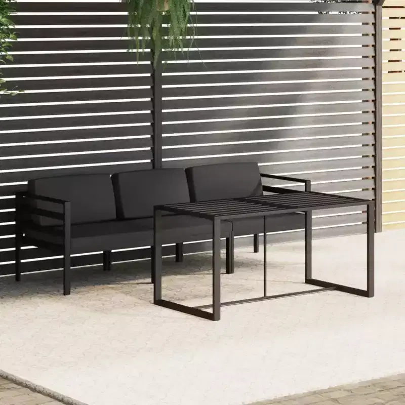 vidaXL Garden Lounge Set Anthracite Aluminum Medium Modular
