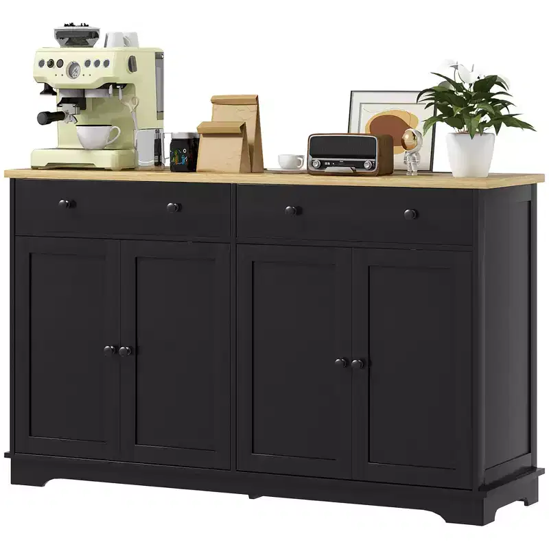 Modern Sideboard, Buffet Cabinet with Storage Drawers, Adjustable Shelves for Living Room, Dining Room, Entryway