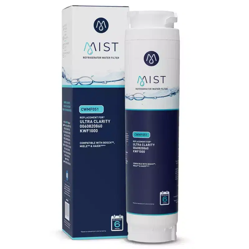 Mist 644845 Ultra Clarity Compatible with 9000077104, 9000194412, Miele KWF1000 Refrigerator Water Filter