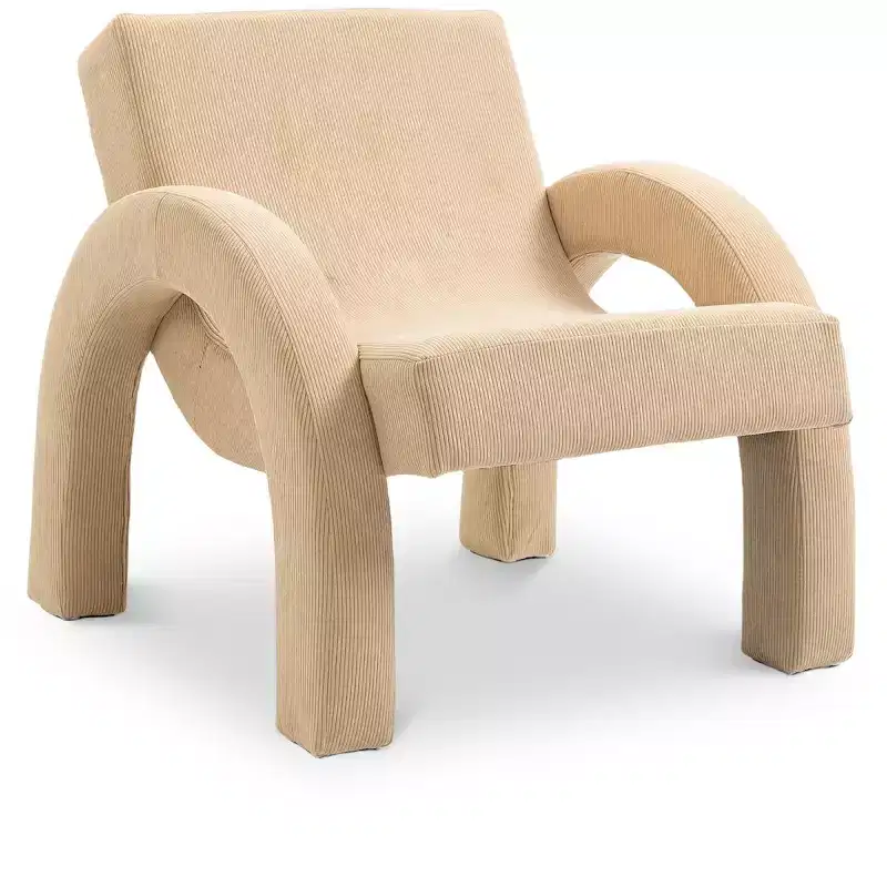 Corduroy Fabric Accent Chair