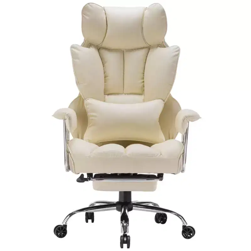 Efomao Ergonomic Desk Office Chair 400LBS, Big and Tall PU Leather Computer Chair, Executive Desk Chair with Footrest and Lumbar Support