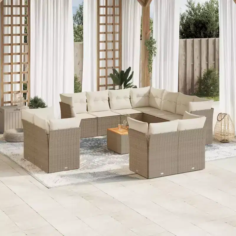 vidaXL Garden Sofa Set with Cushions in Different Colors