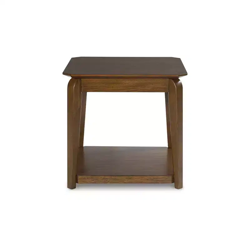 Signature Design by Ashley Trenmour MId-Century Square End Table, Medium Brown