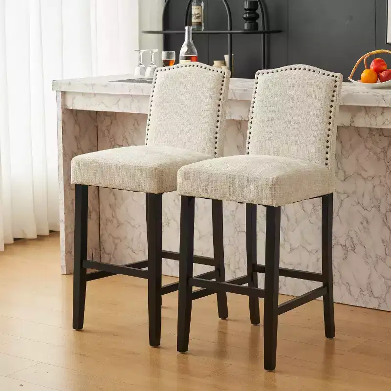 Bar Stool Counter Height Stool Dining Chair Pub Kitchen Stool, PU Leather Upholstered -