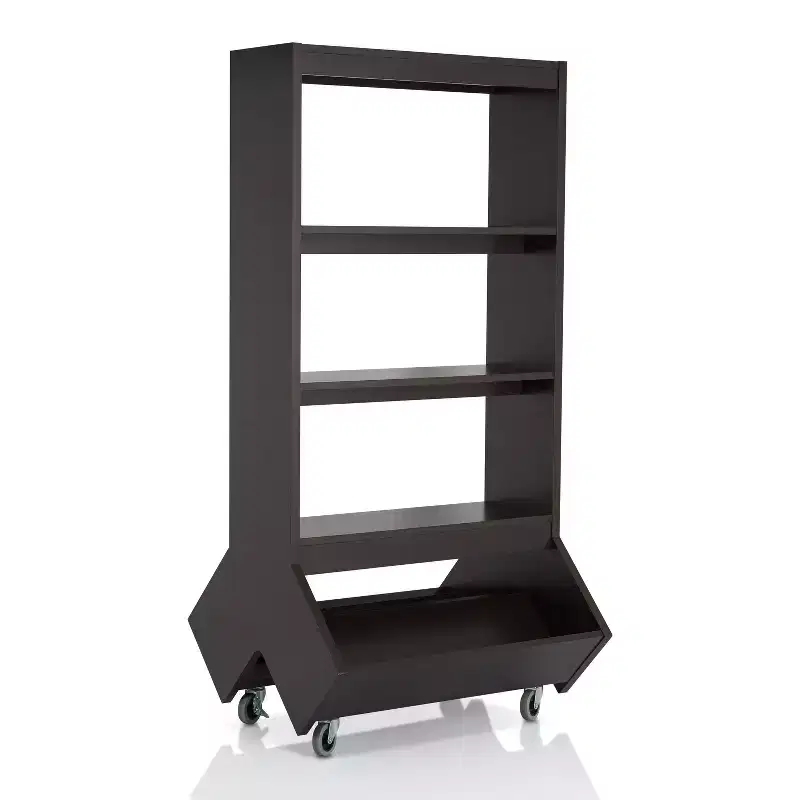 66.15" Brunetti Mobile Bookcase Espresso - HOMES: Inside + Out