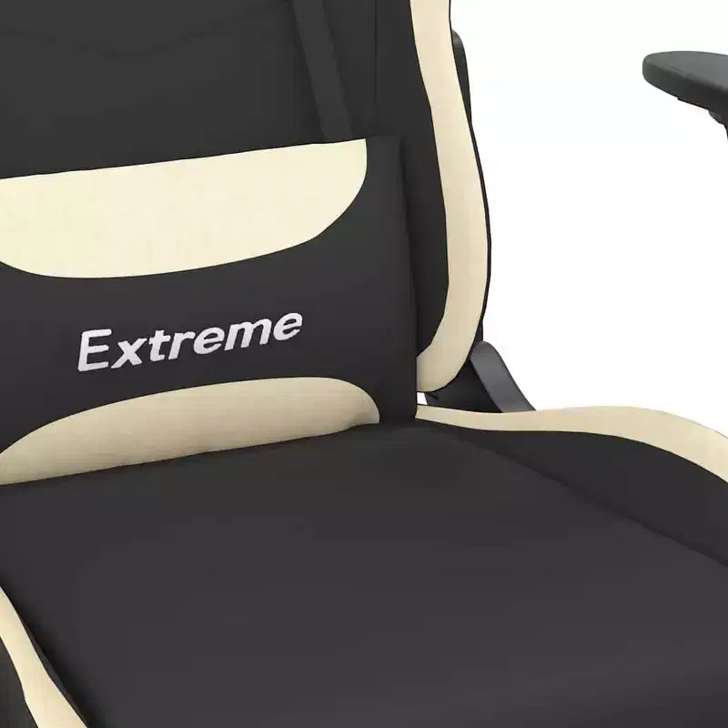 vidaXL Gaming Chair Black and Cream