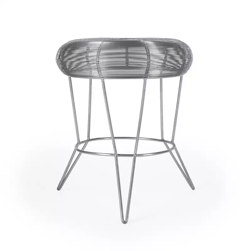 18 Silver Wire Round End Table