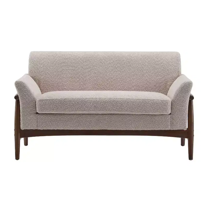 Christopher Knight Home Emma Modern 57.5" Elm Wood Frame Upholstered Loveseat
