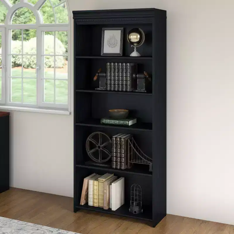 68.94" 5 Shelf Fairview Bookshelf Antique - Bush Furniture