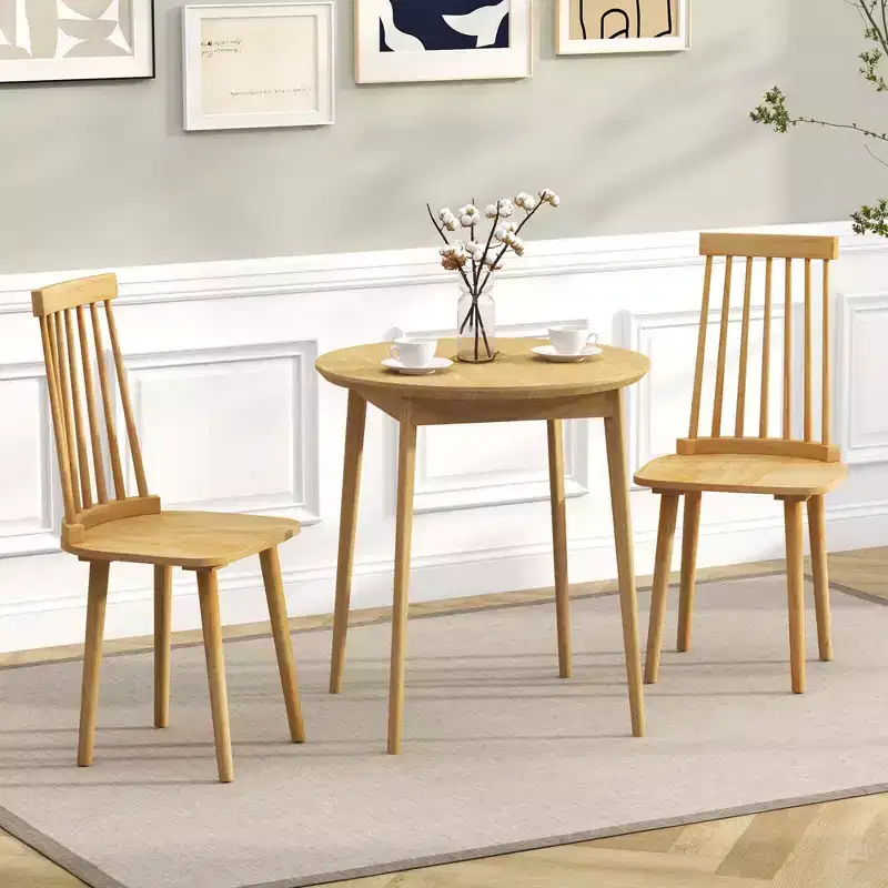 Costway 2PCS/4PCS Windsor Dining Chairs with High Spindle Back