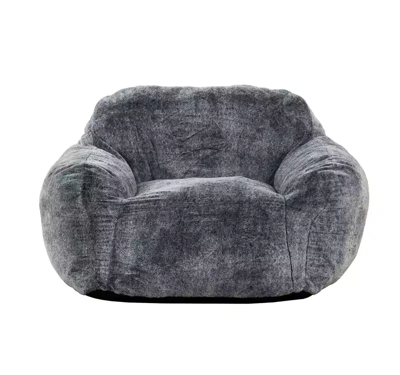 HomeStock Tore Faux Fur Foam Bean Bag Chair