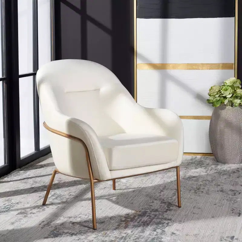 Eleazer Velvet Accent Chair - ACH6202 - Safavieh