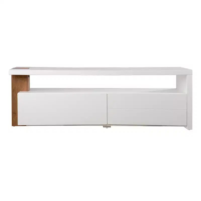 Harliston Contemporary Media Stand with Storage - White - SEI