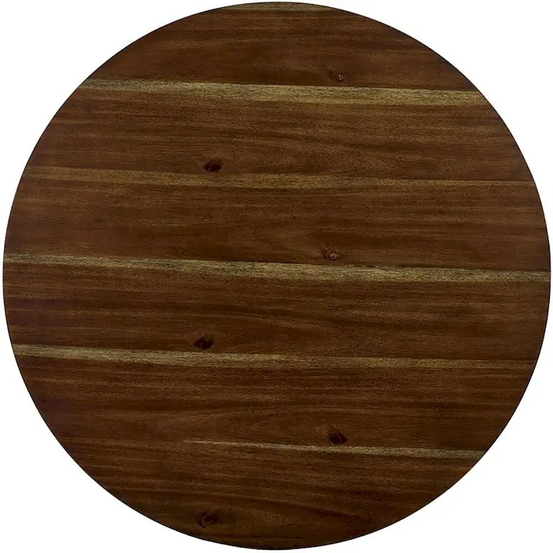Round Dining Table Set in Walnut And Dark Brown