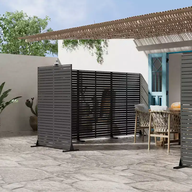 72 H Dovelina Outdoor Privacy Screen Decorative Garden Fence (Set of 2)