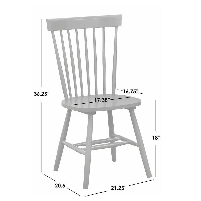 Simple Living Venice Solid Wood Spindle Dining Chairs (Set of 2)