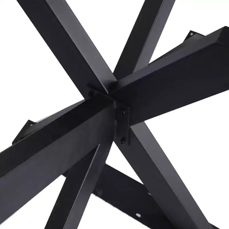 Heavy-Duty Square Steel Table Legs with Pre-Drilled Mounting Plates