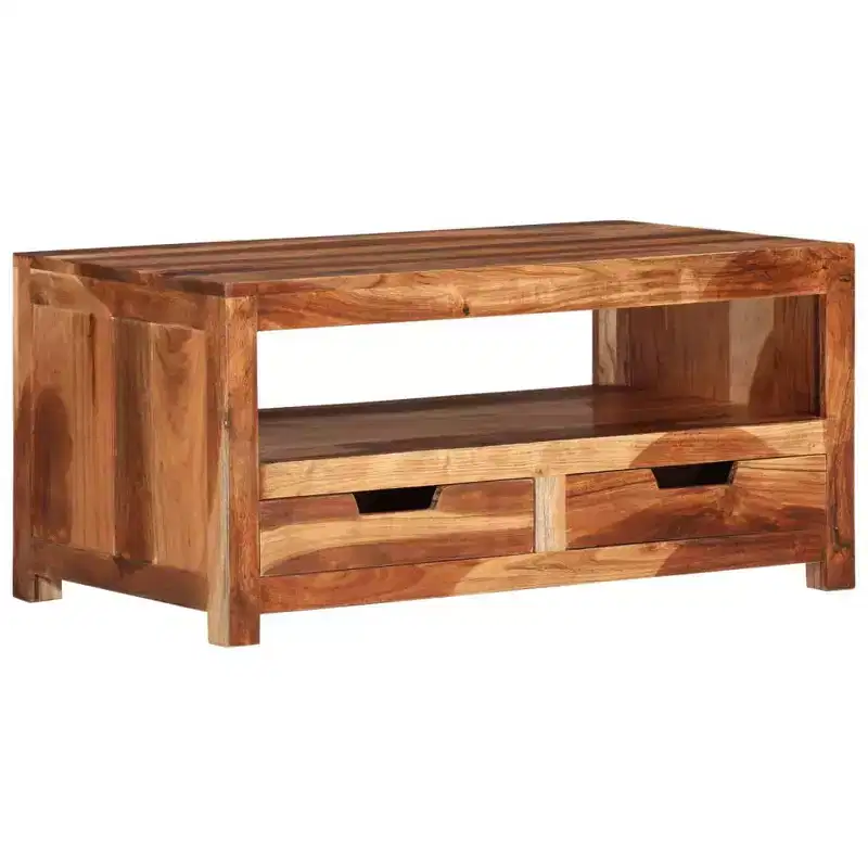 Coffee Table Light Brown Solid Acacia Wood