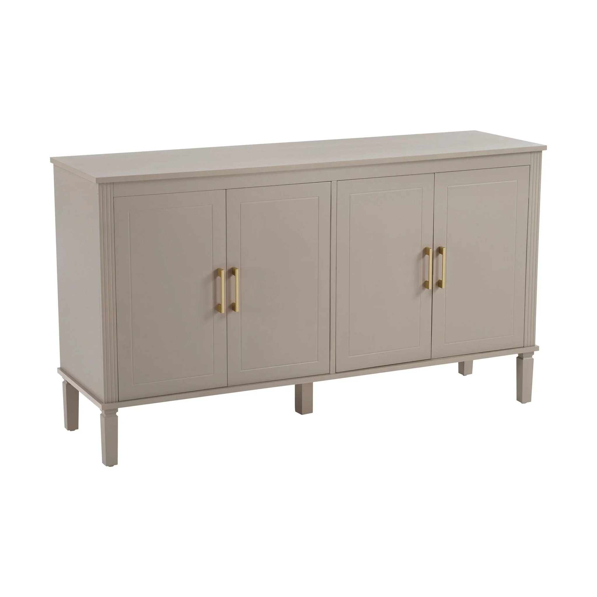 Classic Taupe Painted Sideboard with 4 Doors for Living Room